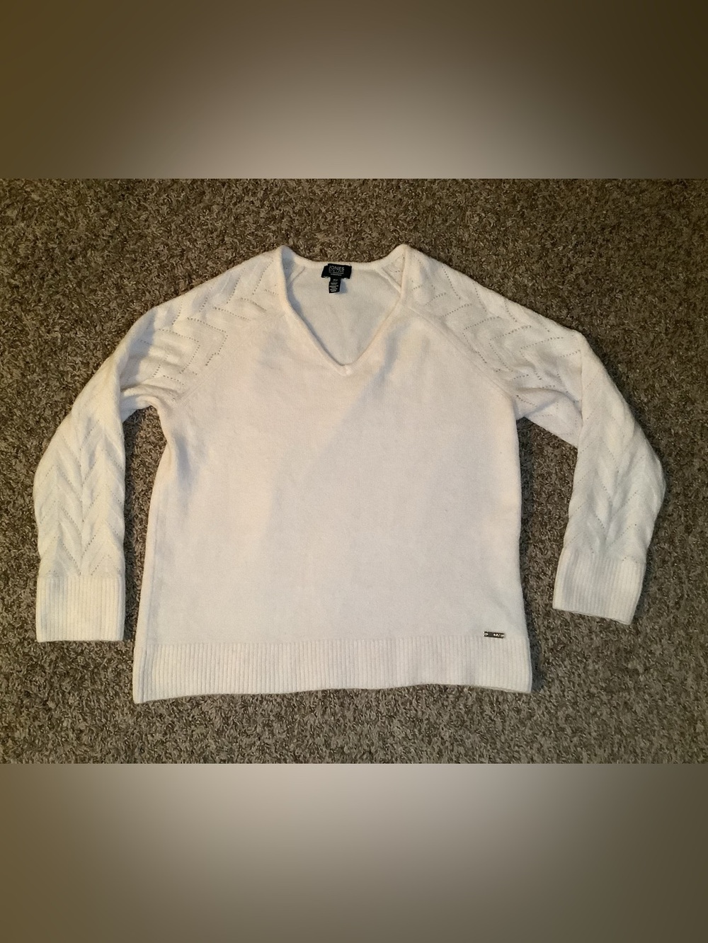 Jones New York signature sweater, color: bone, size: M